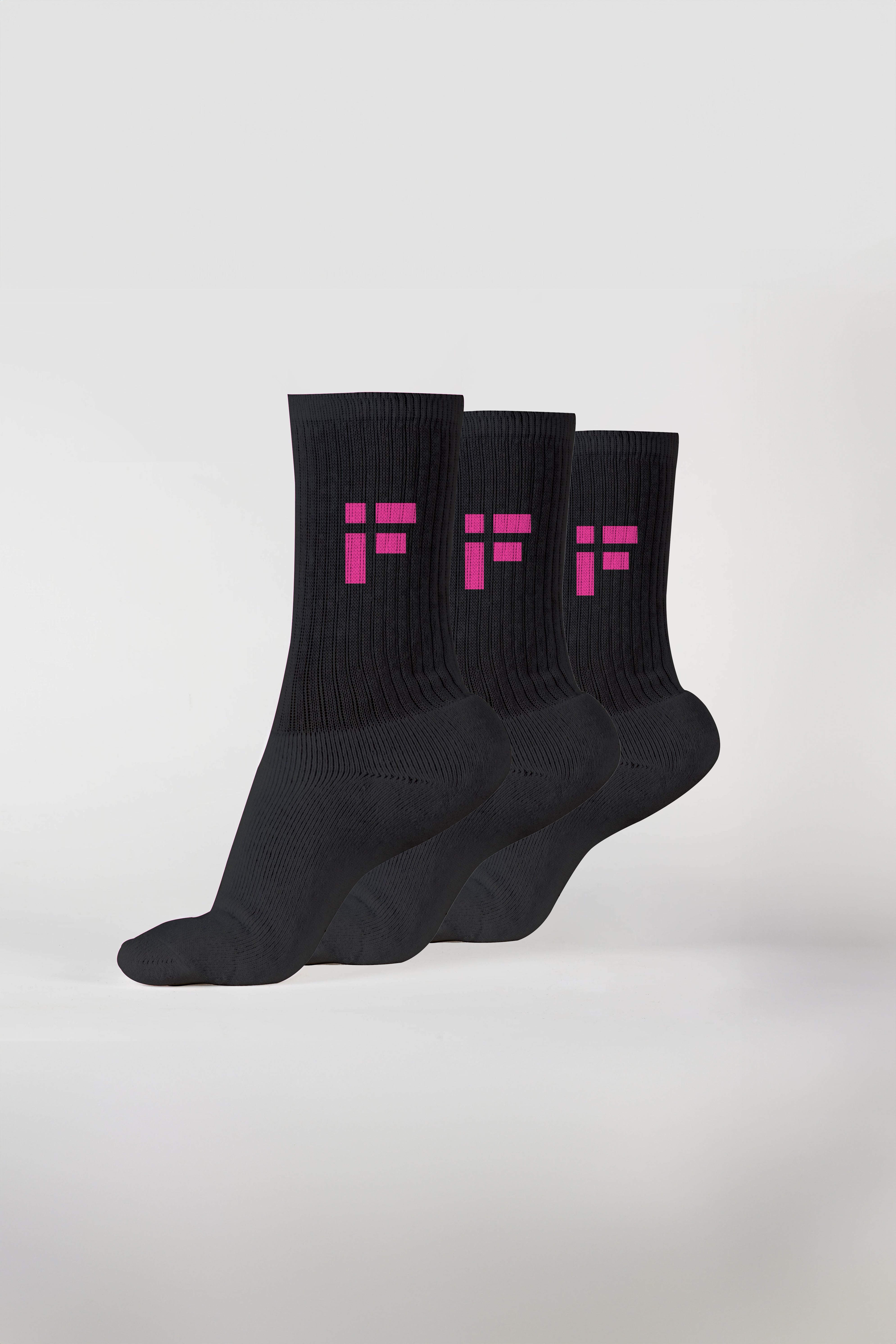 Black INFORM Crew Training Socks 3 Pack - INFORM ACTIVE