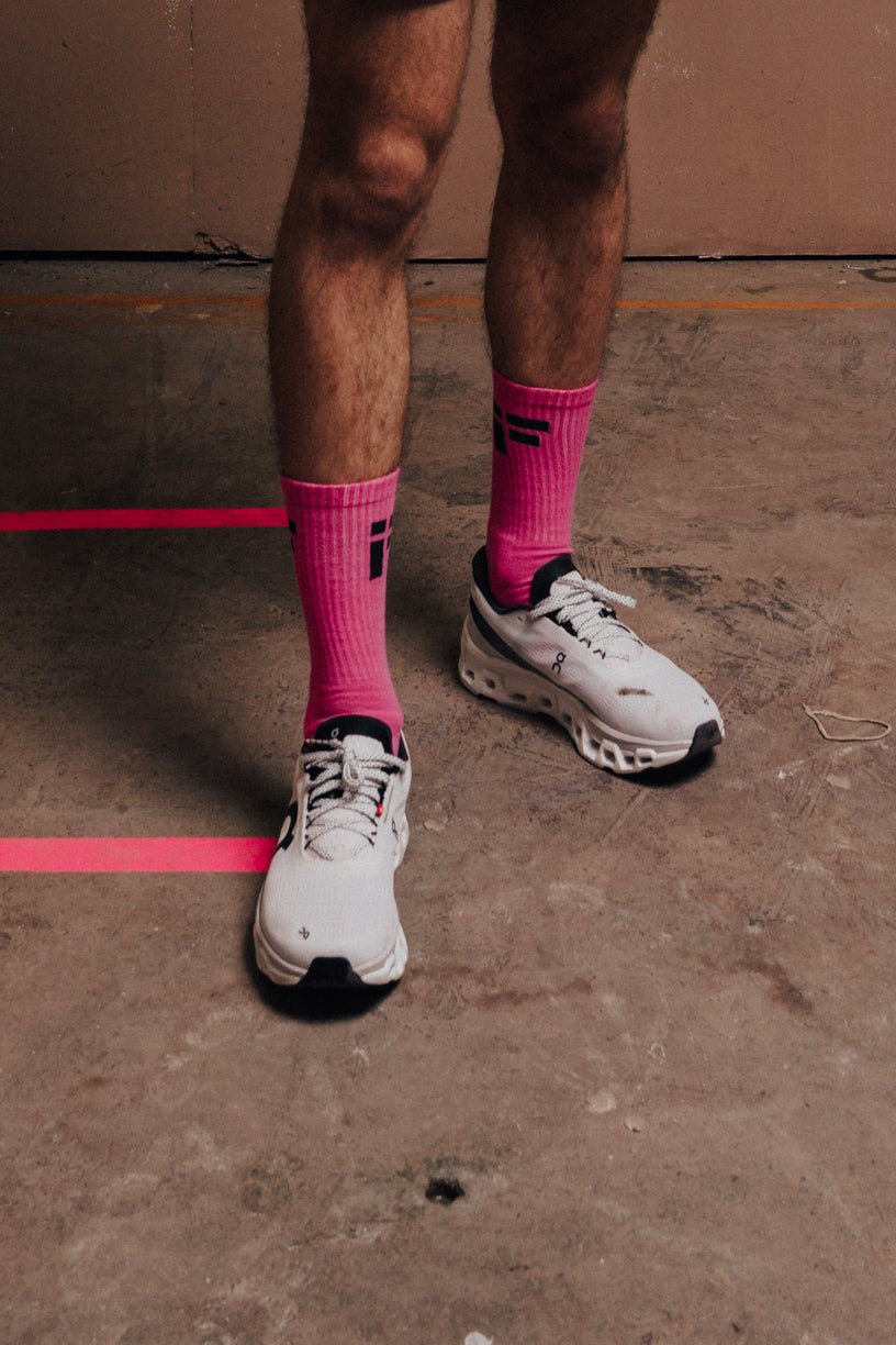 Pink INFORM Crew Training Socks 3 Pack - INFORM ACTIVE