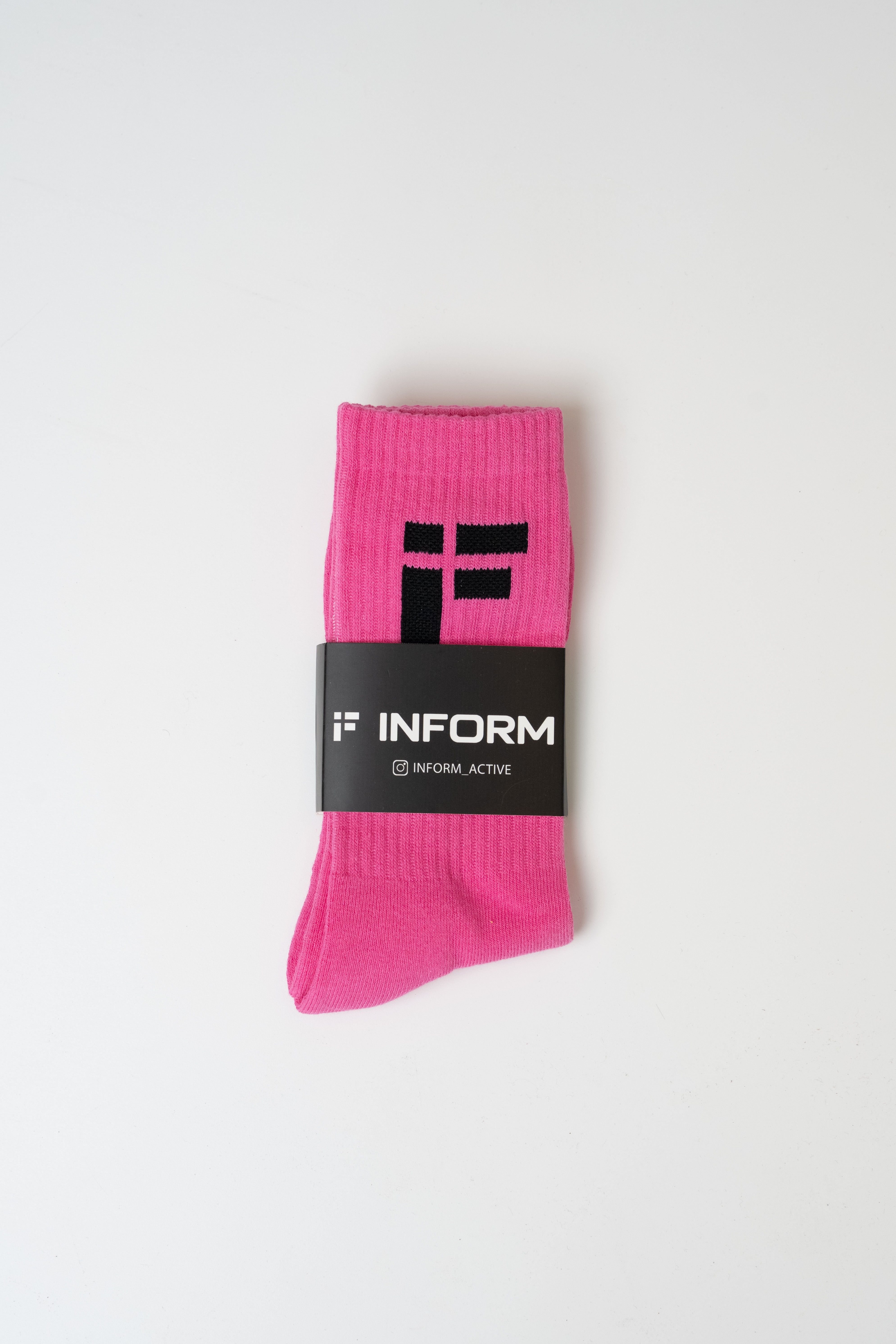 Pink INFORM Crew Training Socks - INFORM ACTIVE