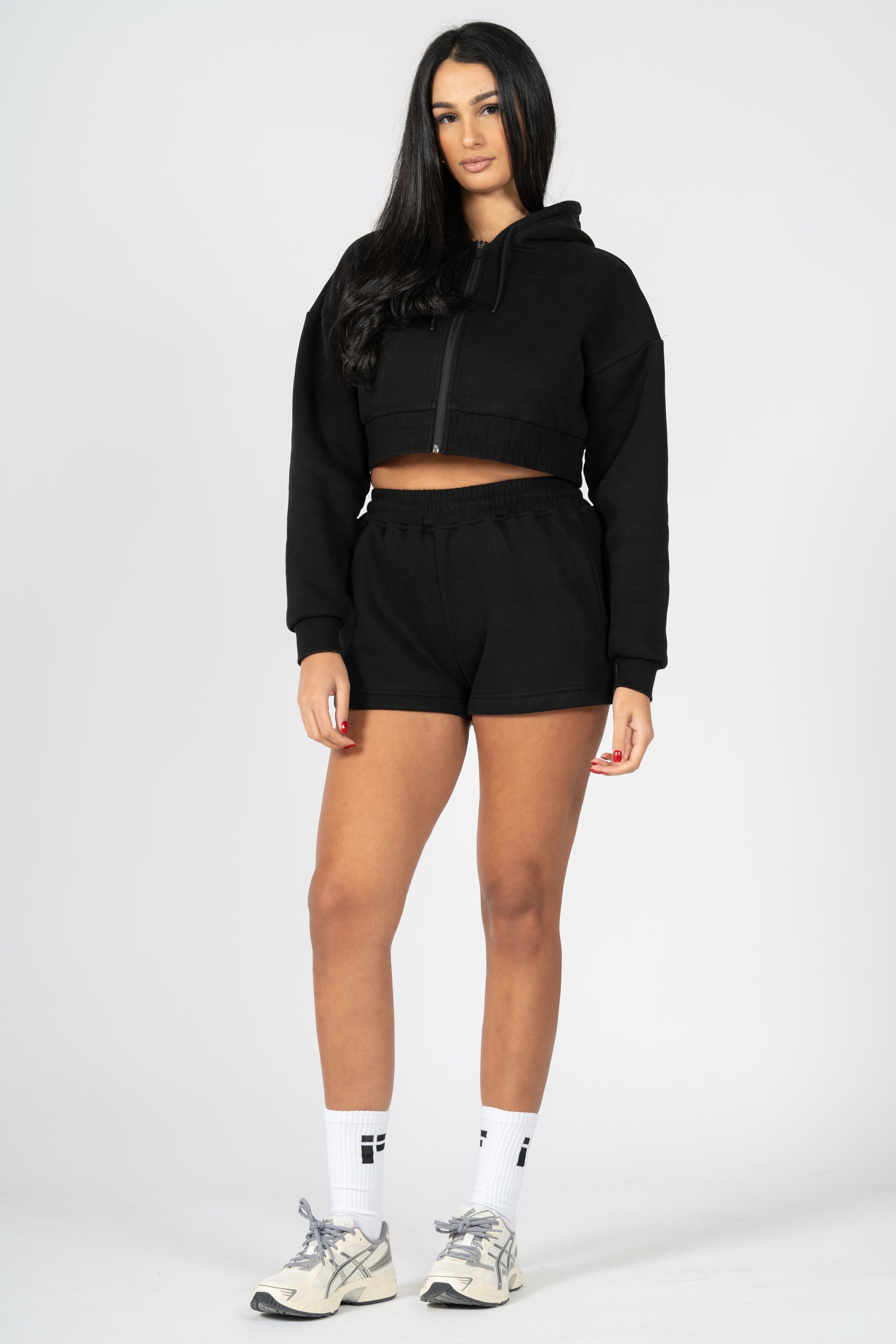 REST DAY FEMALE RECOVERY BLACK CROP ZIPPY - INFORM ACTIVE