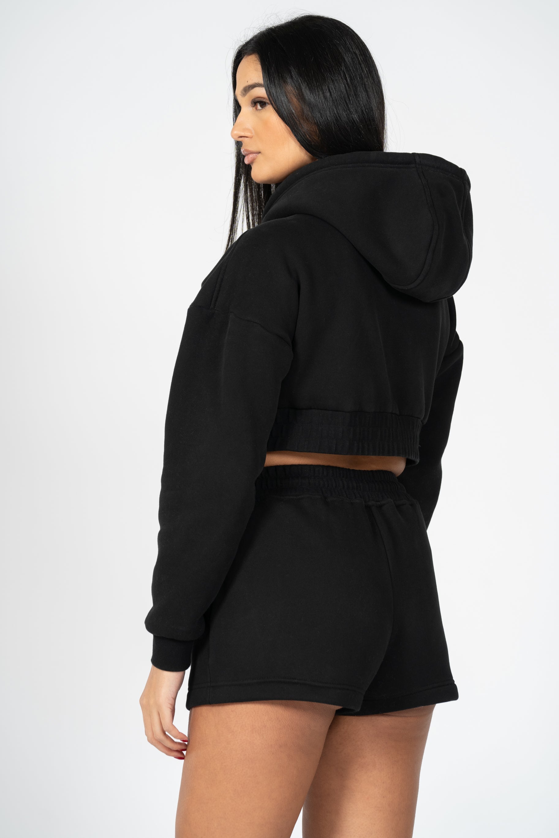 REST DAY FEMALE RECOVERY BLACK CROP ZIPPY - INFORM ACTIVE