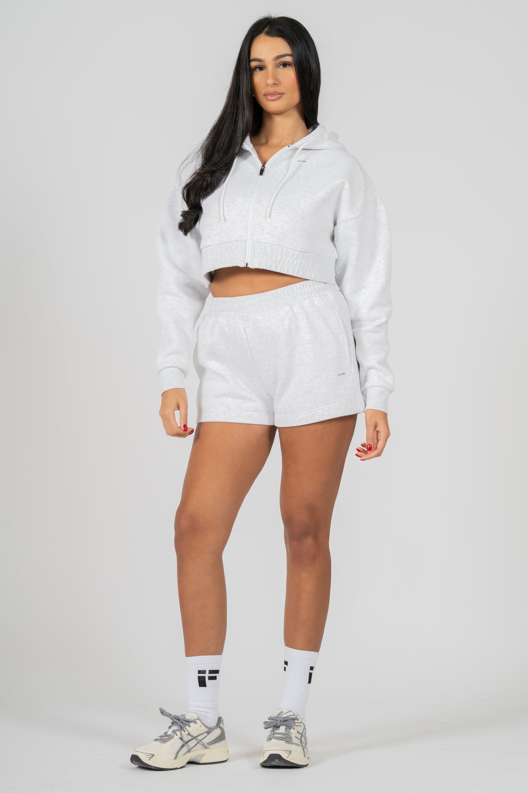 REST DAY FEMALE RECOVERY GREY CROP ZIPPY - INFORM ACTIVE