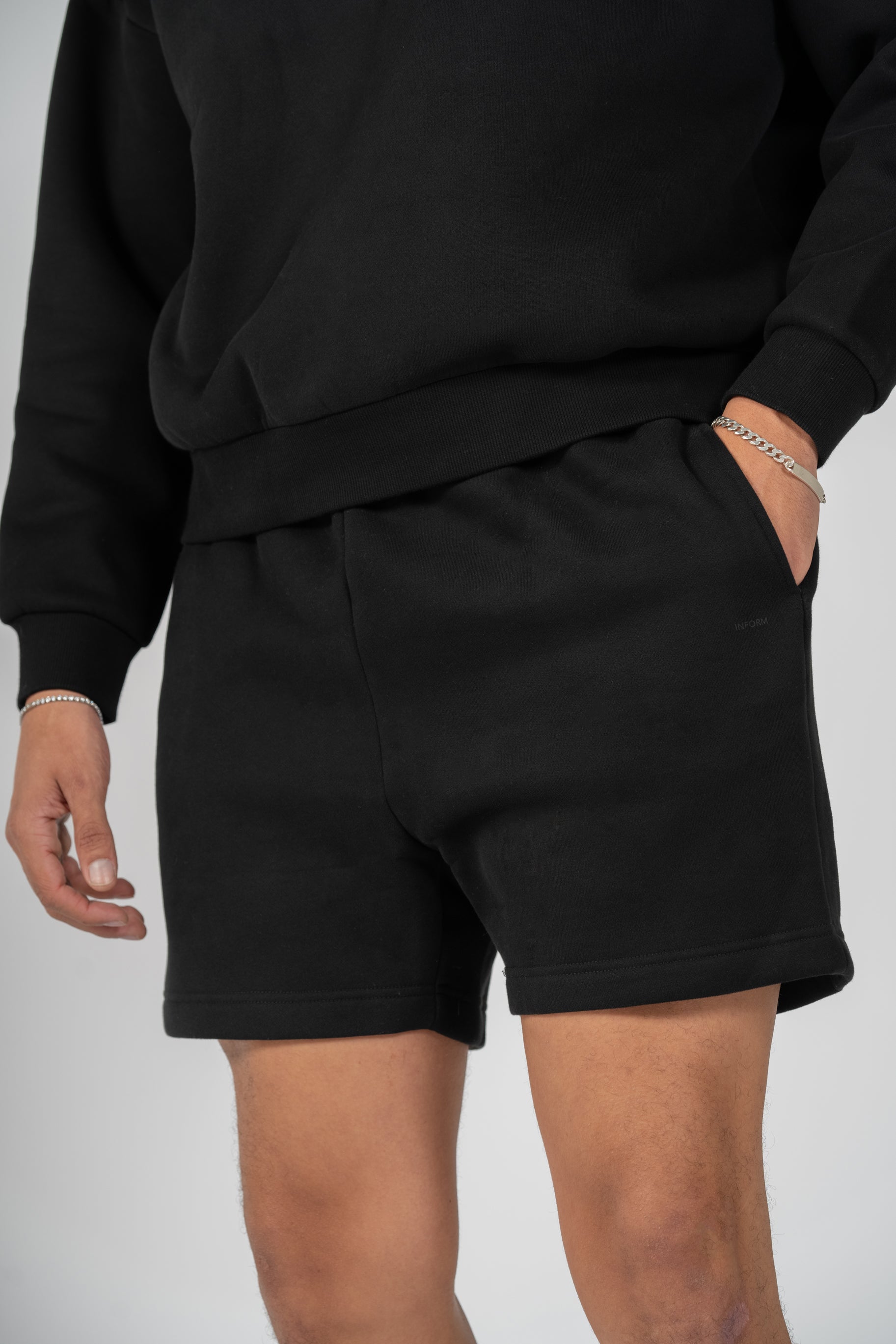 REST DAY MALE RECOVERY BLACK SWEAT SHORTS - INFORM ACTIVE