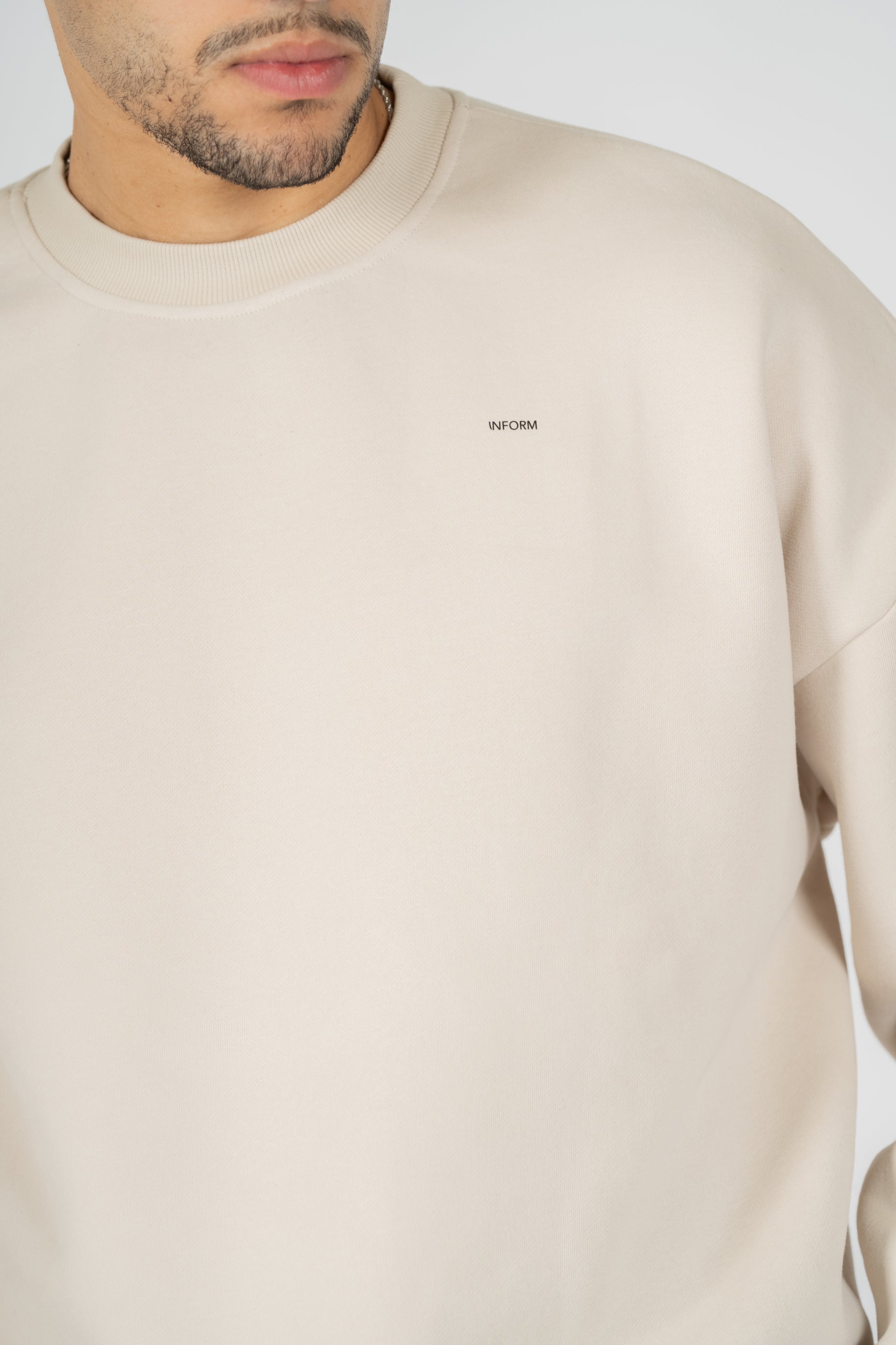 REST DAY MALE RECOVERY SOFT SAND CREWNECK SWEATSHIRT - INFORM ACTIVE