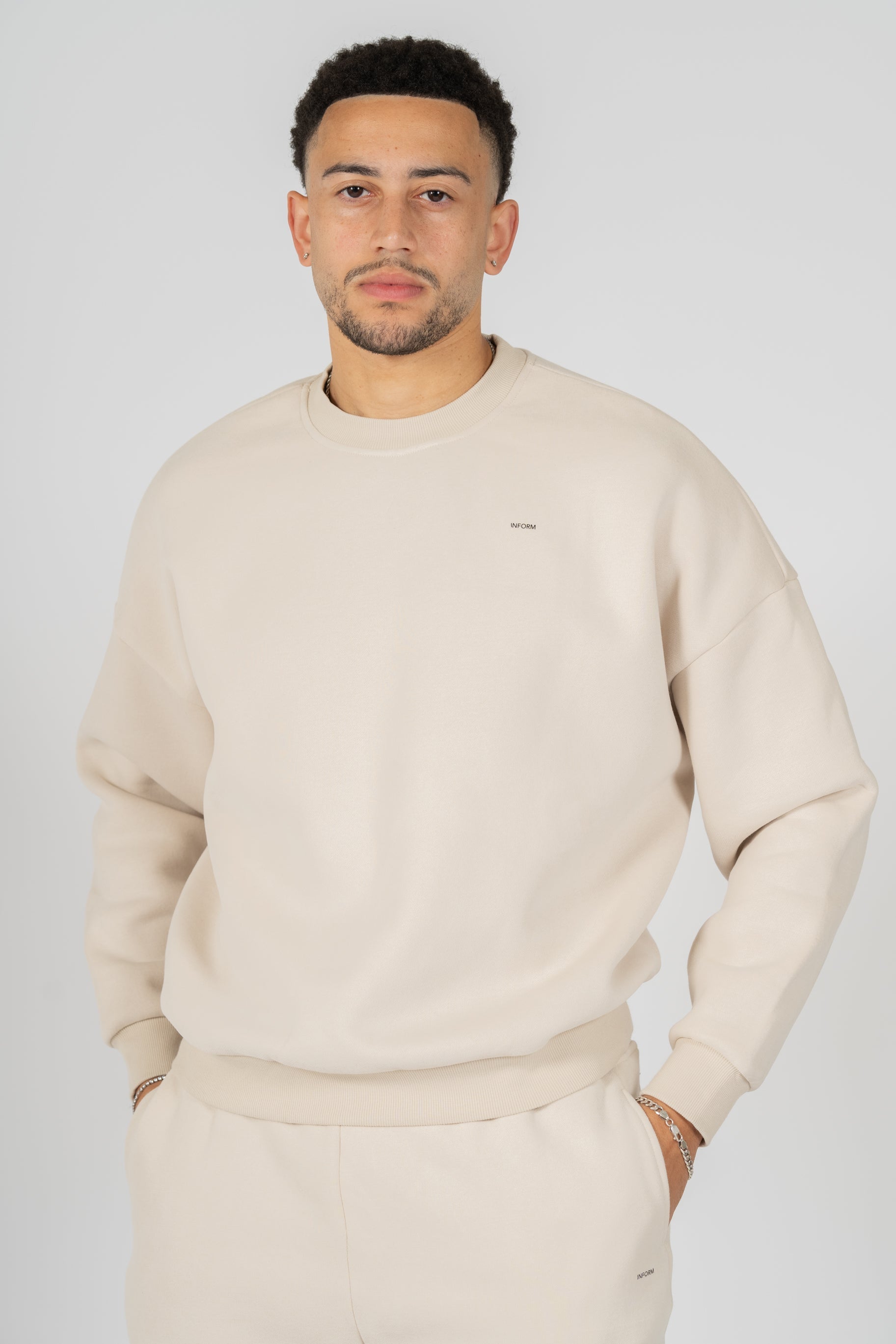 REST DAY MALE RECOVERY SOFT SAND CREWNECK SWEATSHIRT - INFORM ACTIVE
