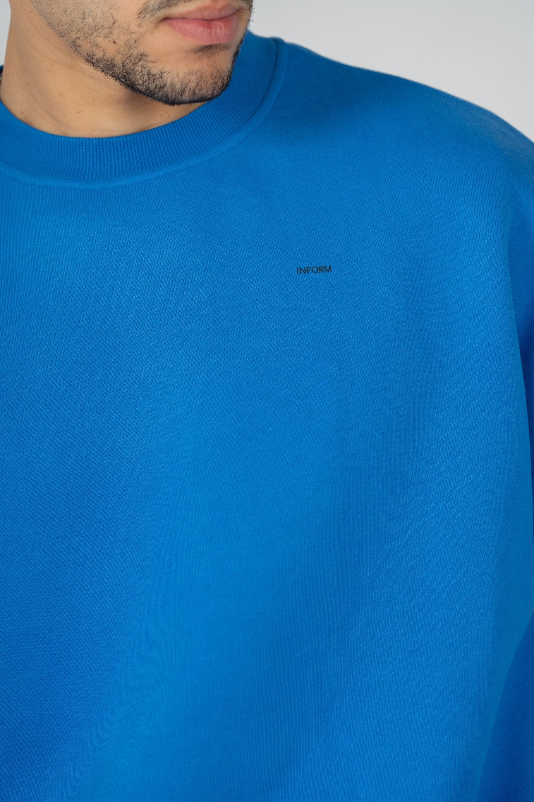 REST DAY MALE RECOVERY BLUE CREWNECK SWEATSHIRT - INFORM ACTIVE