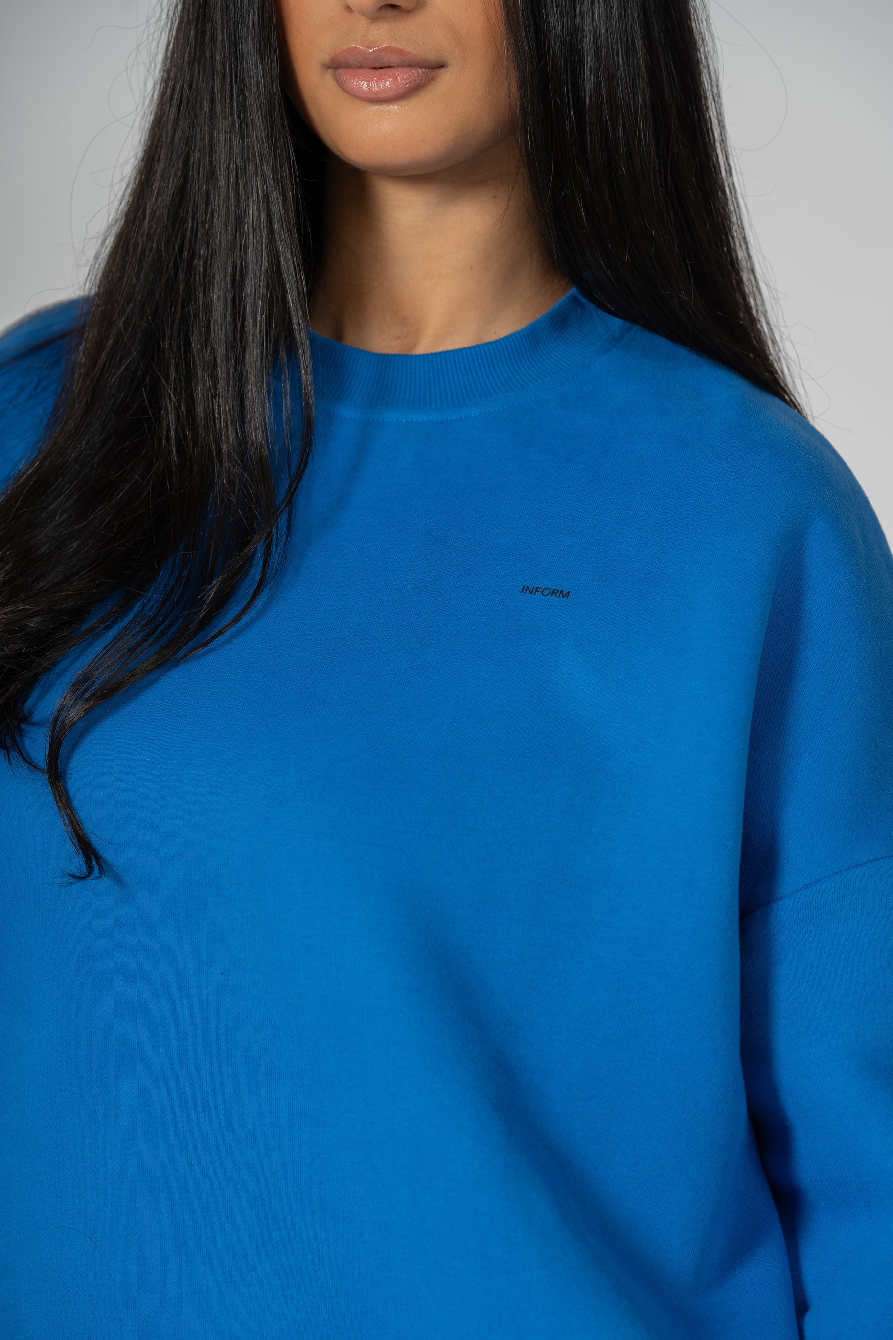 REST DAY FEMALE RECOVERY BLUE CREWNECK SWEATSHIRT - INFORM ACTIVE