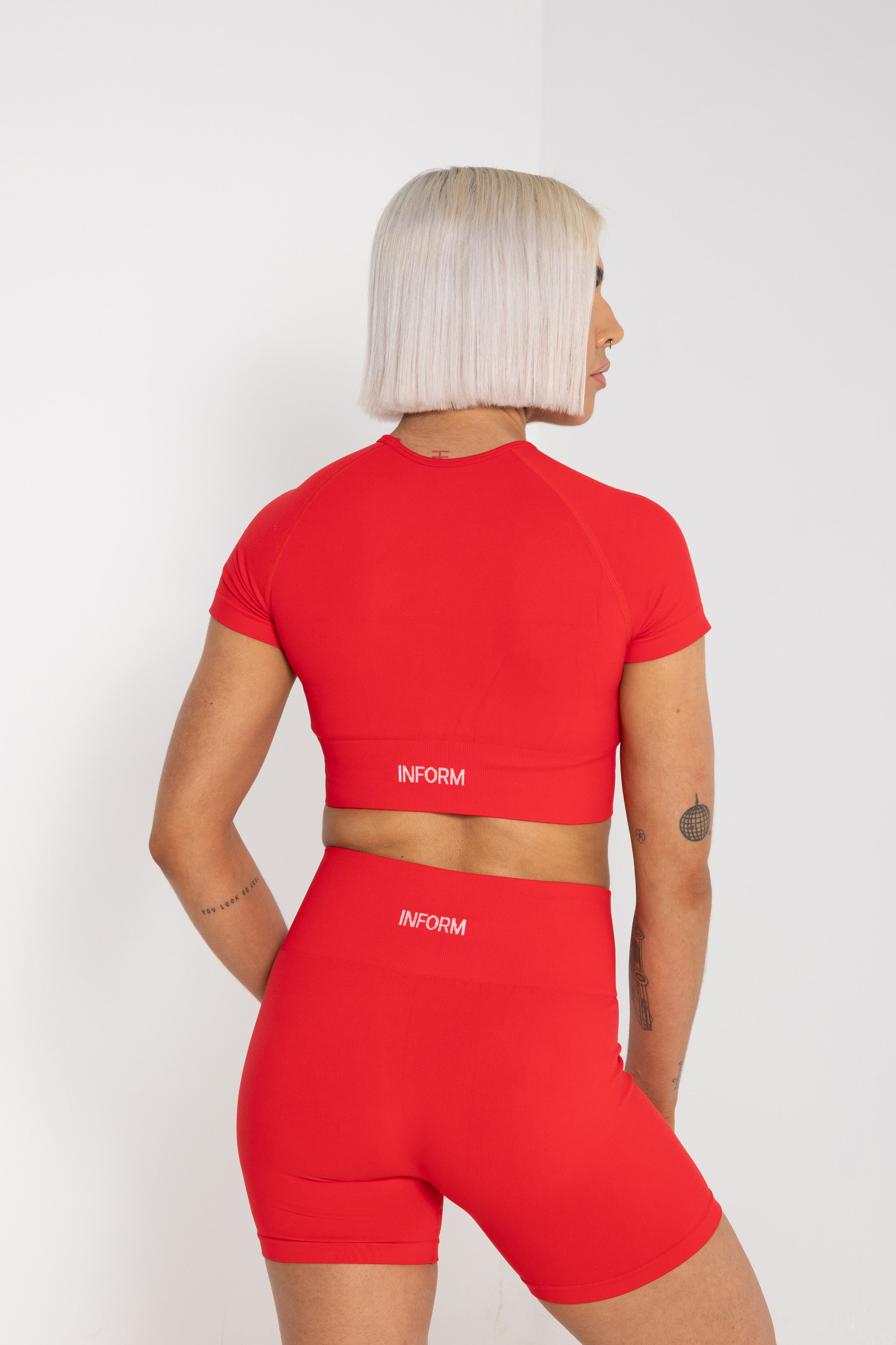 FEMALE REFORM RED WORKOUT GYM CROP TOP - INFORM ACTIVE