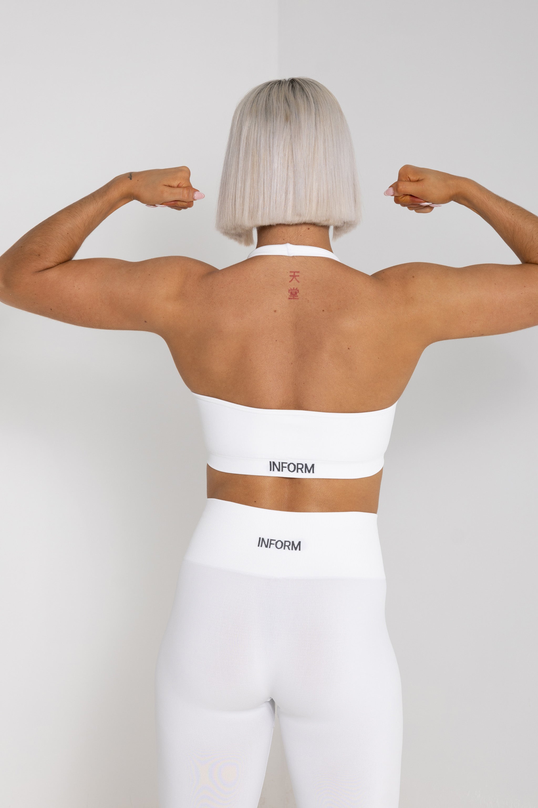 FEMALE REFORM WHITE WORKOUT GYM SPORTS BRA - INFORM ACTIVE