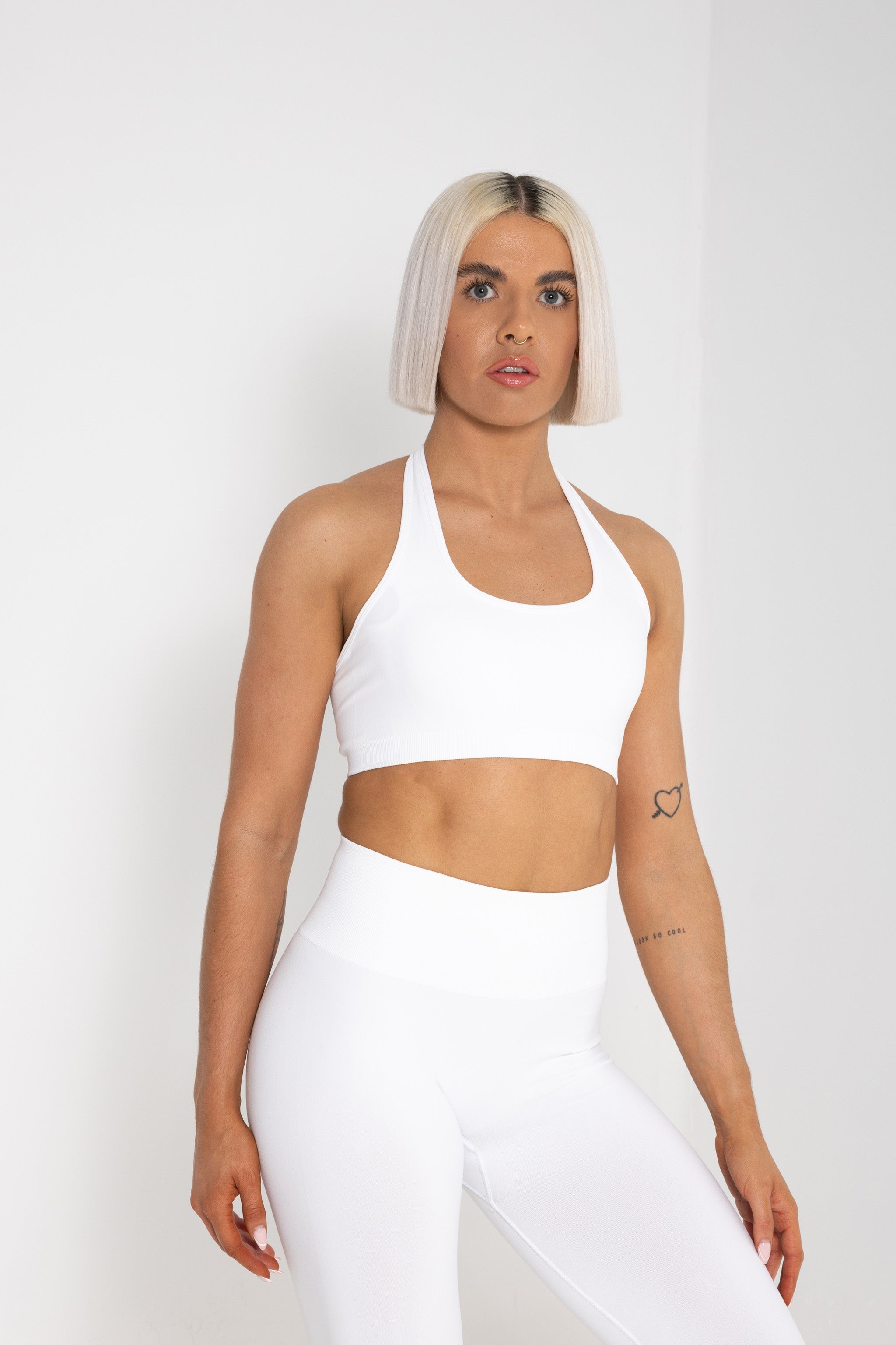 FEMALE REFORM WHITE WORKOUT GYM SPORTS BRA - INFORM ACTIVE