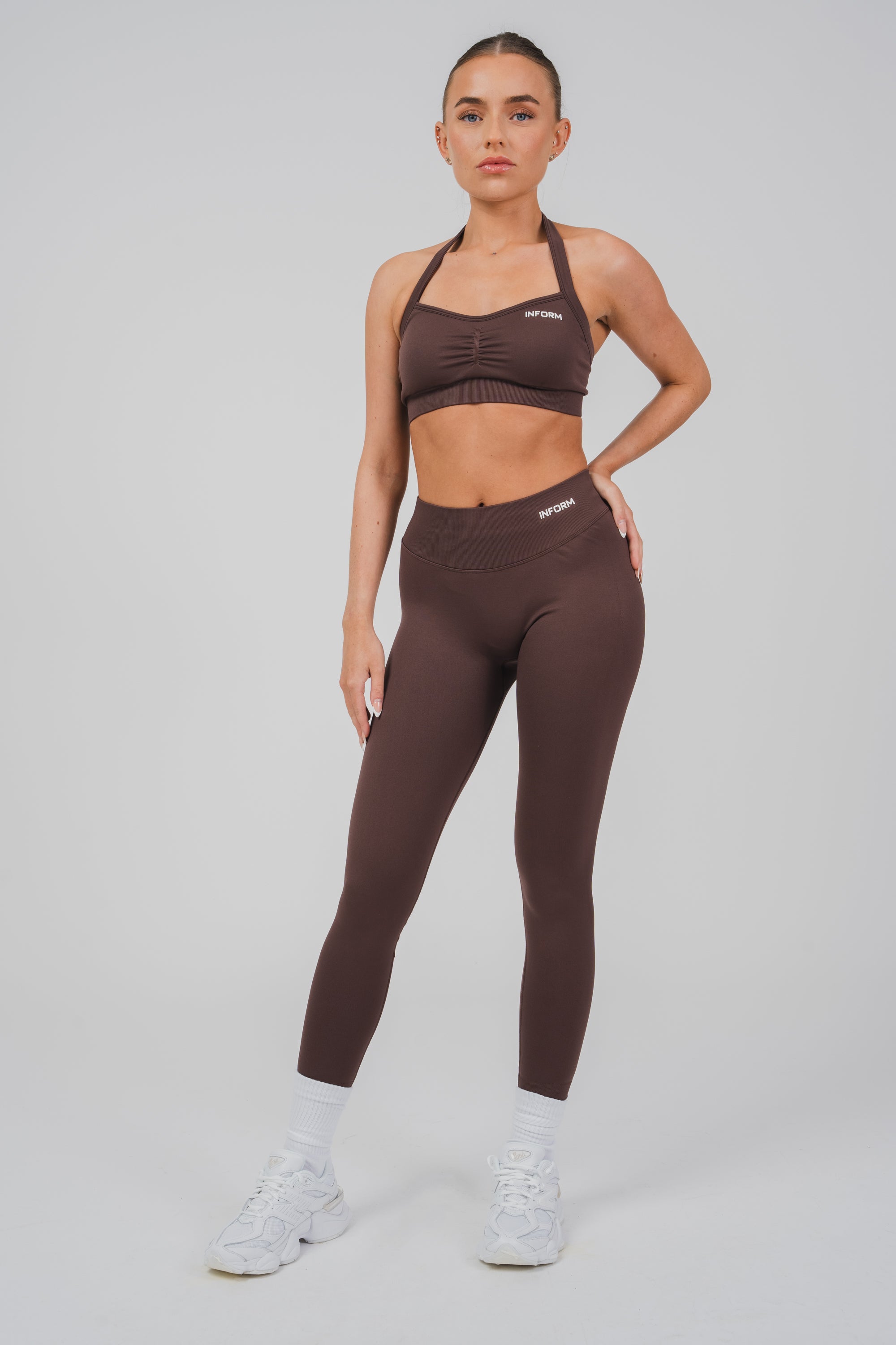 FEMALE SCULPT BROWN WORKOUT GYM LEGGINGS - INFORM ACTIVE