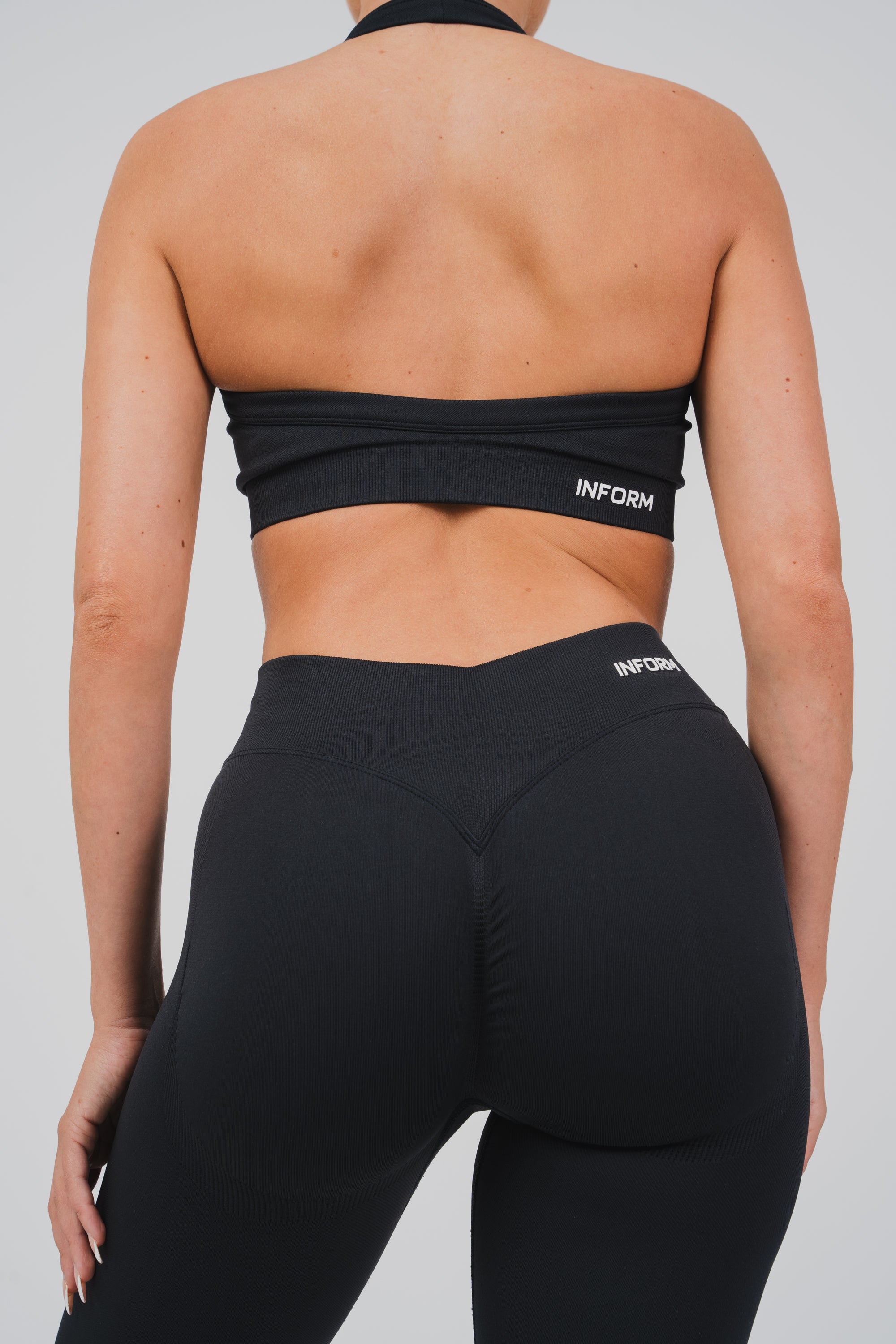 FEMALE SCULPT BLACK WORKOUT GYM LEGGINGS - INFORM ACTIVE