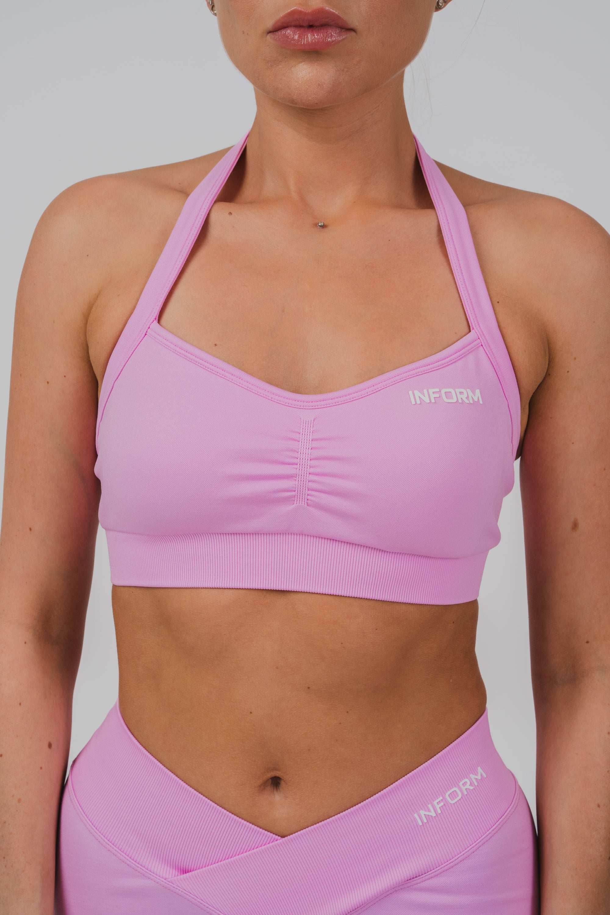 FEMALE SCULPT PINK WORKOUT GYM SPORTS BRA - INFORM ACTIVE