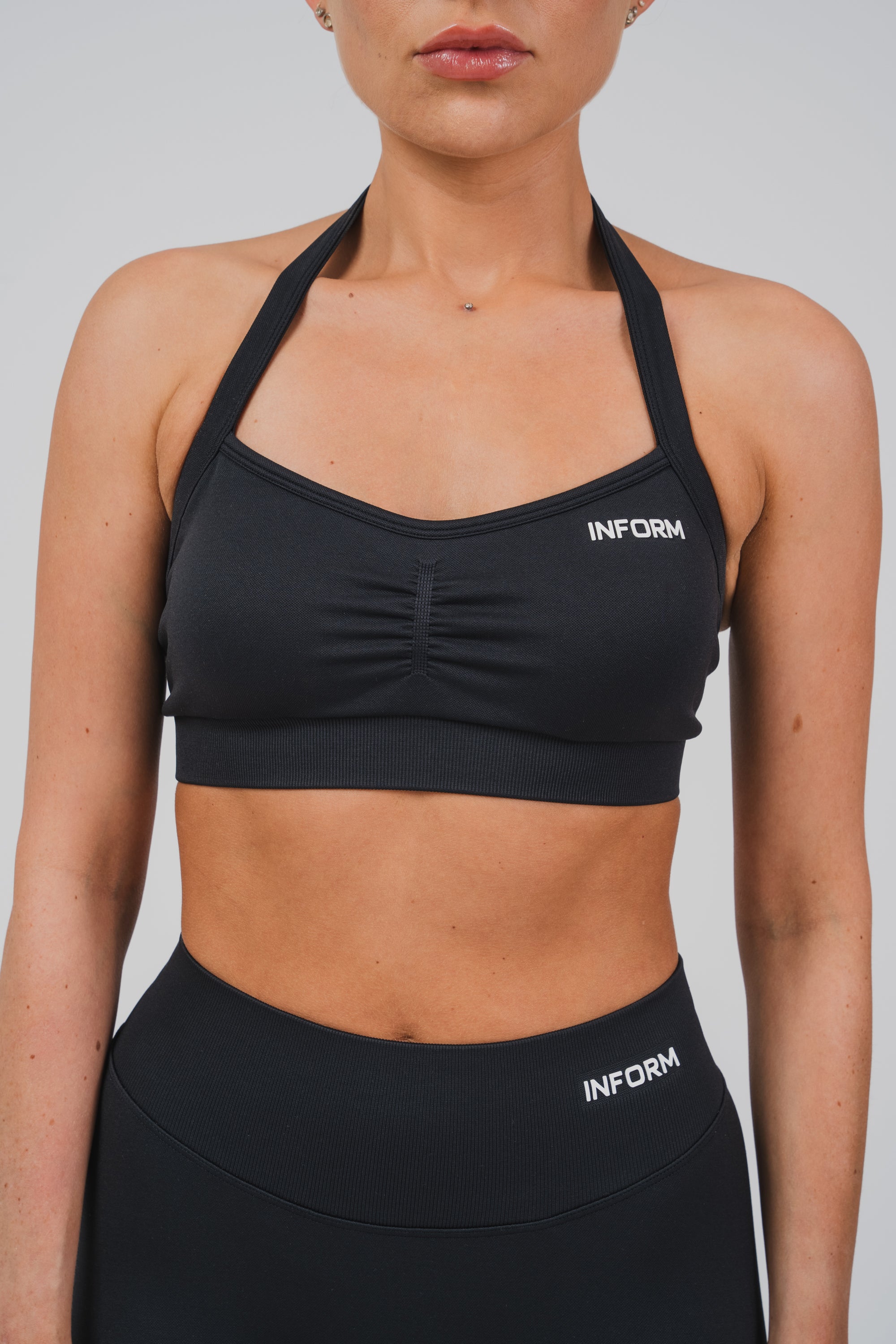 FEMALE SCULPT BLACK WORKOUT GYM SPORTS BRA - INFORM ACTIVE