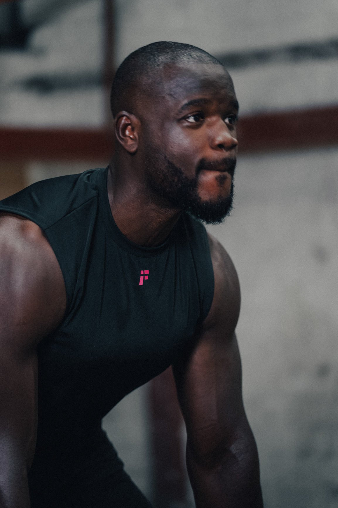 MALE TRANSFORM BLACK AND PINK TECHNICAL SLEEVELESS GYM WORKOUT TOP - INFORM ACTIVE