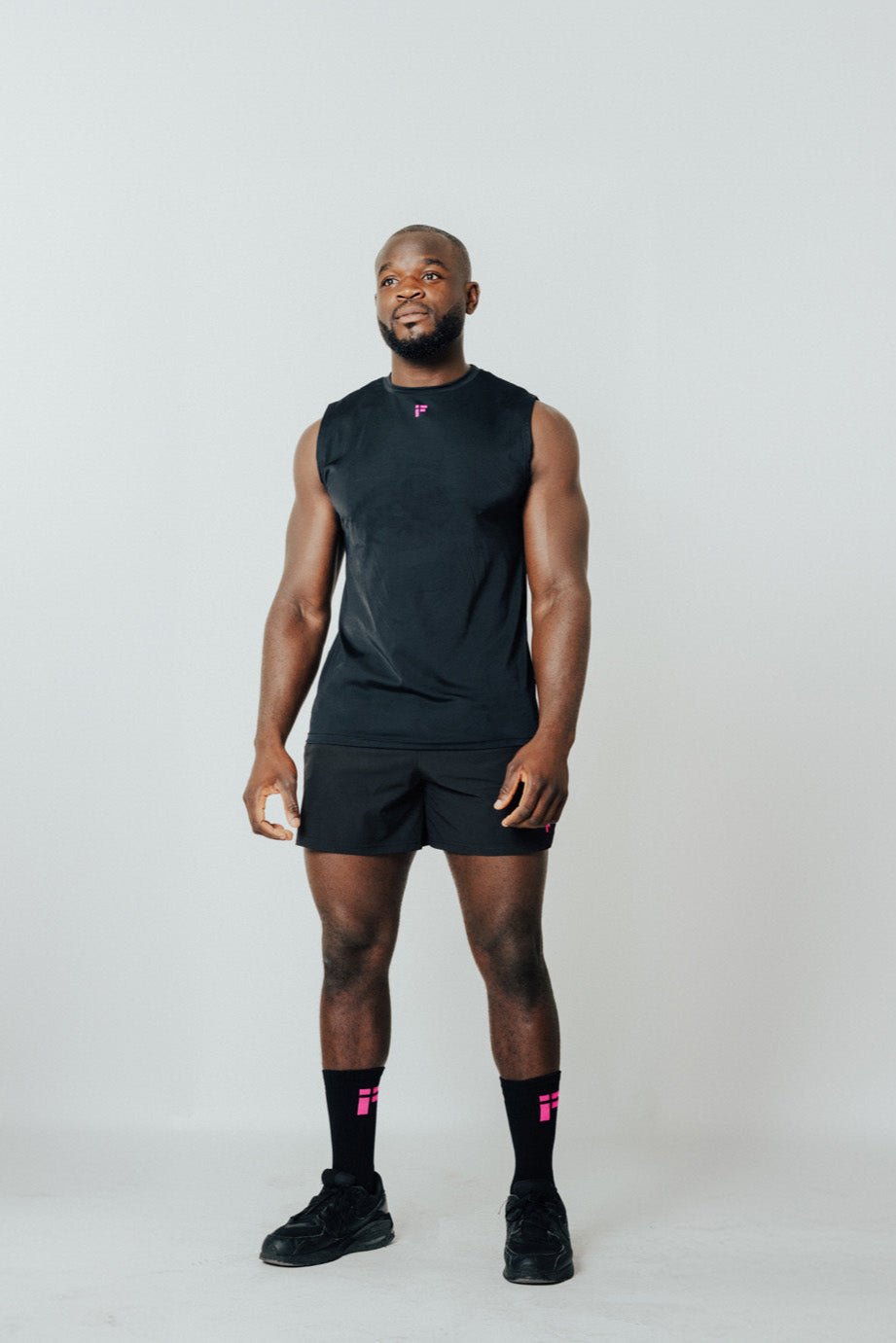 MALE TRANSFORM BLACK AND PINK TECHNICAL TRAINING GYM SHORTS - INFORM ACTIVE