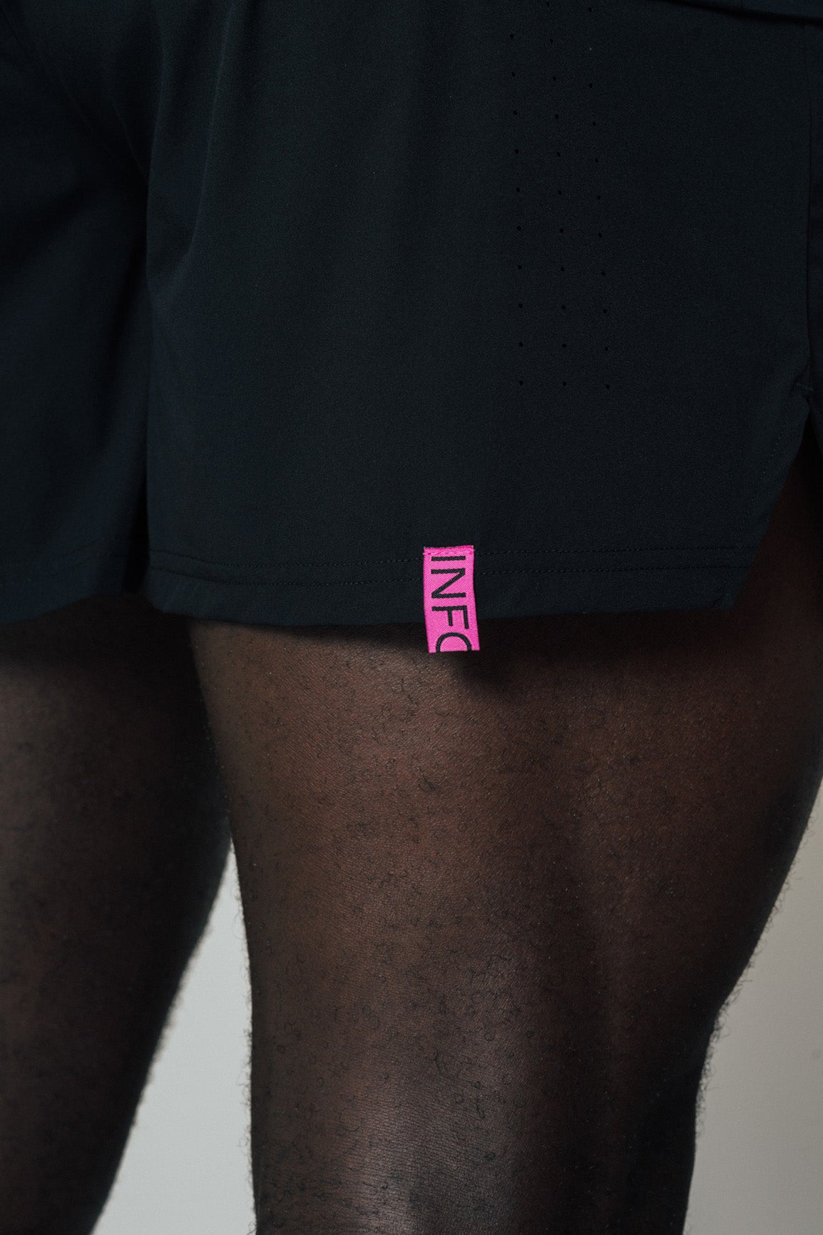 MALE TRANSFORM BLACK AND PINK TECHNICAL TRAINING GYM SHORTS - INFORM ACTIVE