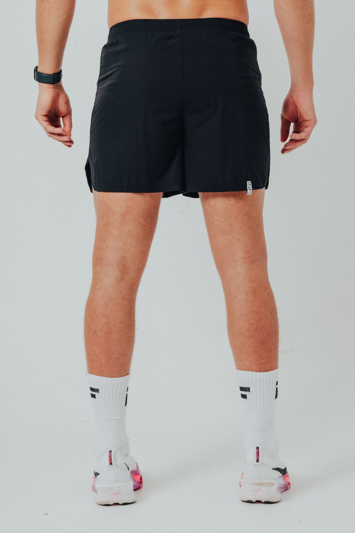 MALE TRANSFORM BLACK AND WHITE TECHNICAL TRAINING GYM SHORTS - INFORM ACTIVE