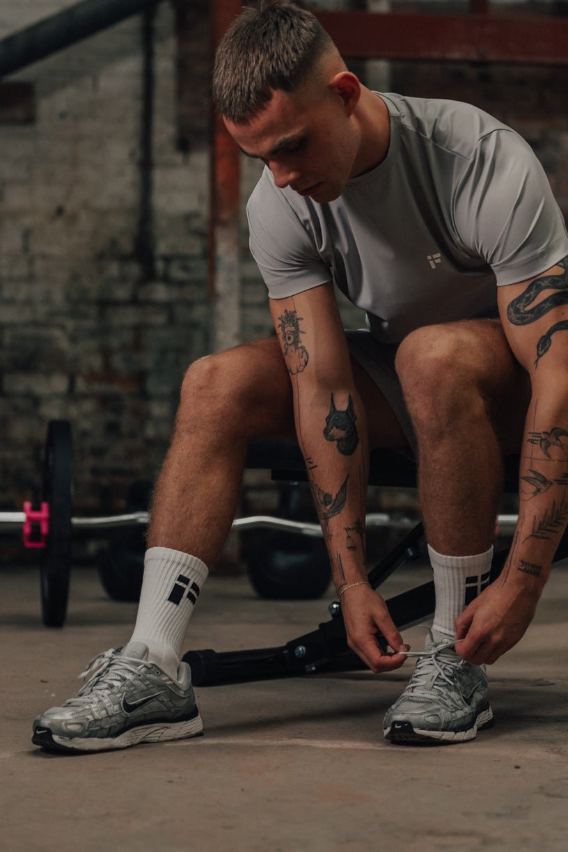 White INFORM Crew Training Socks 3 Pack - INFORM ACTIVE