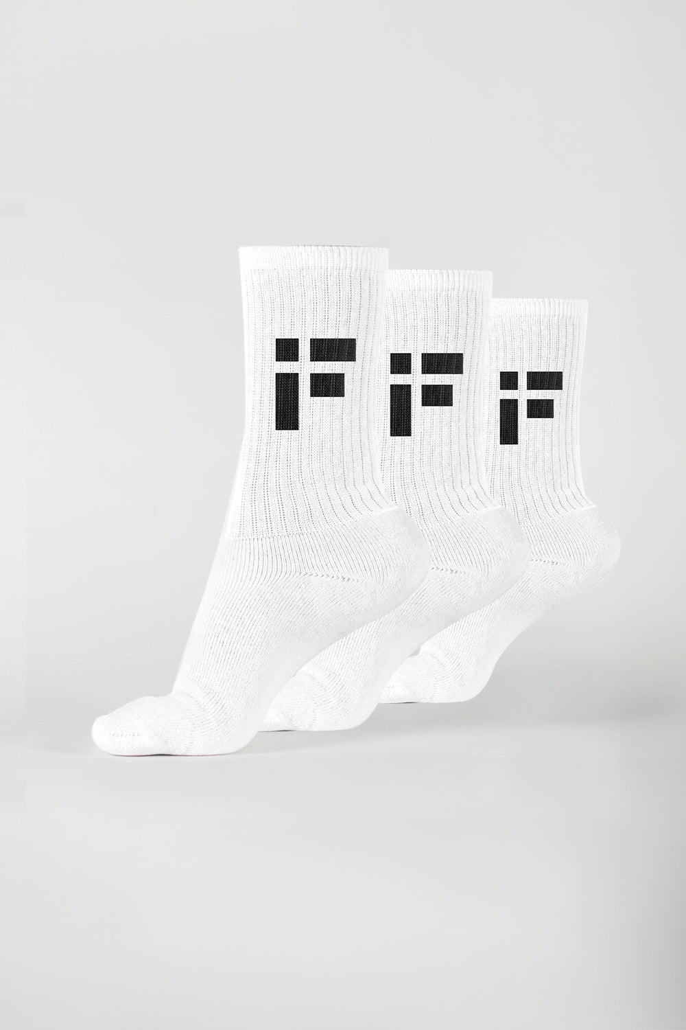 White INFORM Crew Training Socks 3 Pack - INFORM ACTIVE