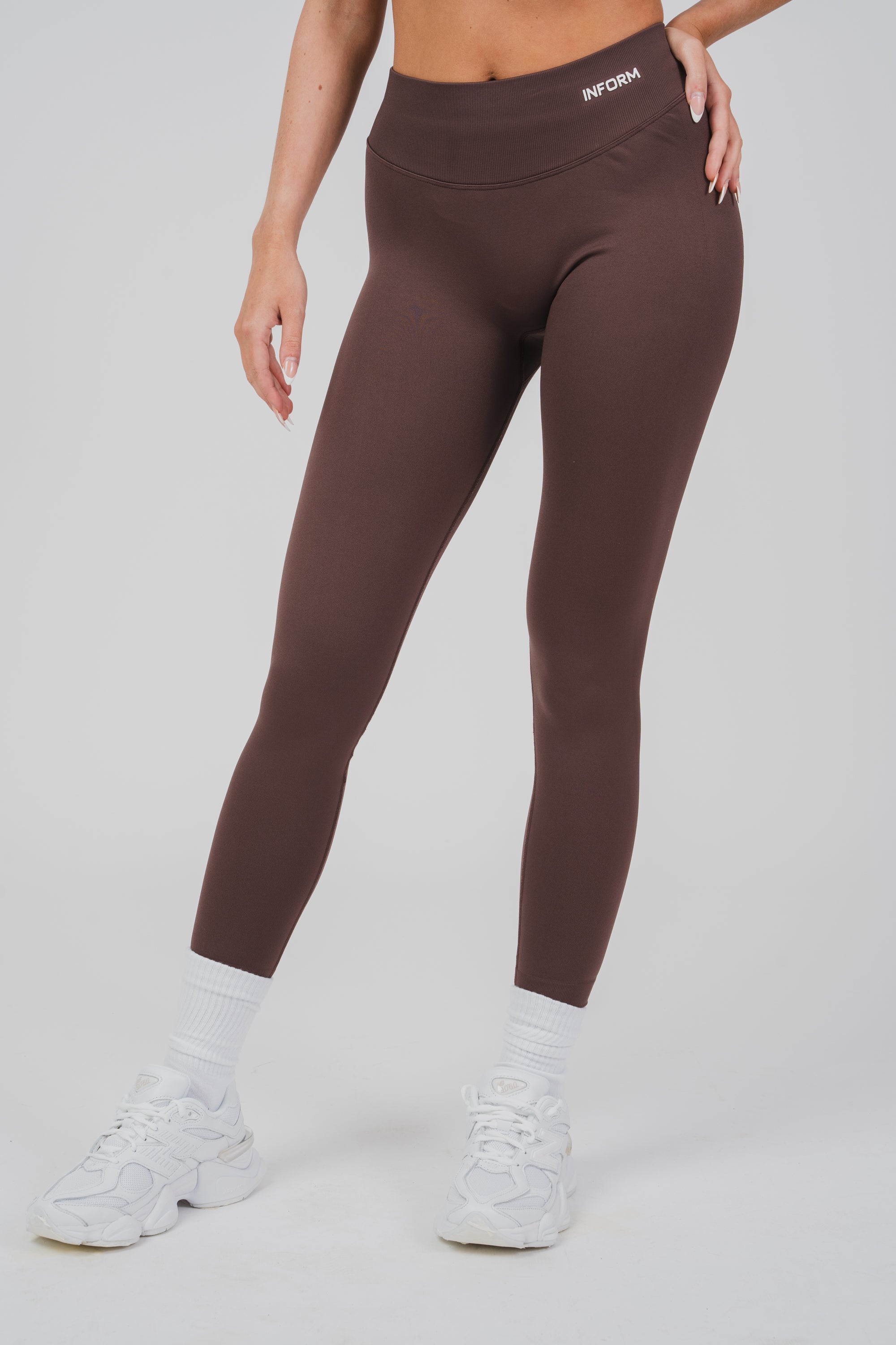 FEMALE SCULPT BROWN WORKOUT GYM LEGGINGS - INFORM ACTIVE